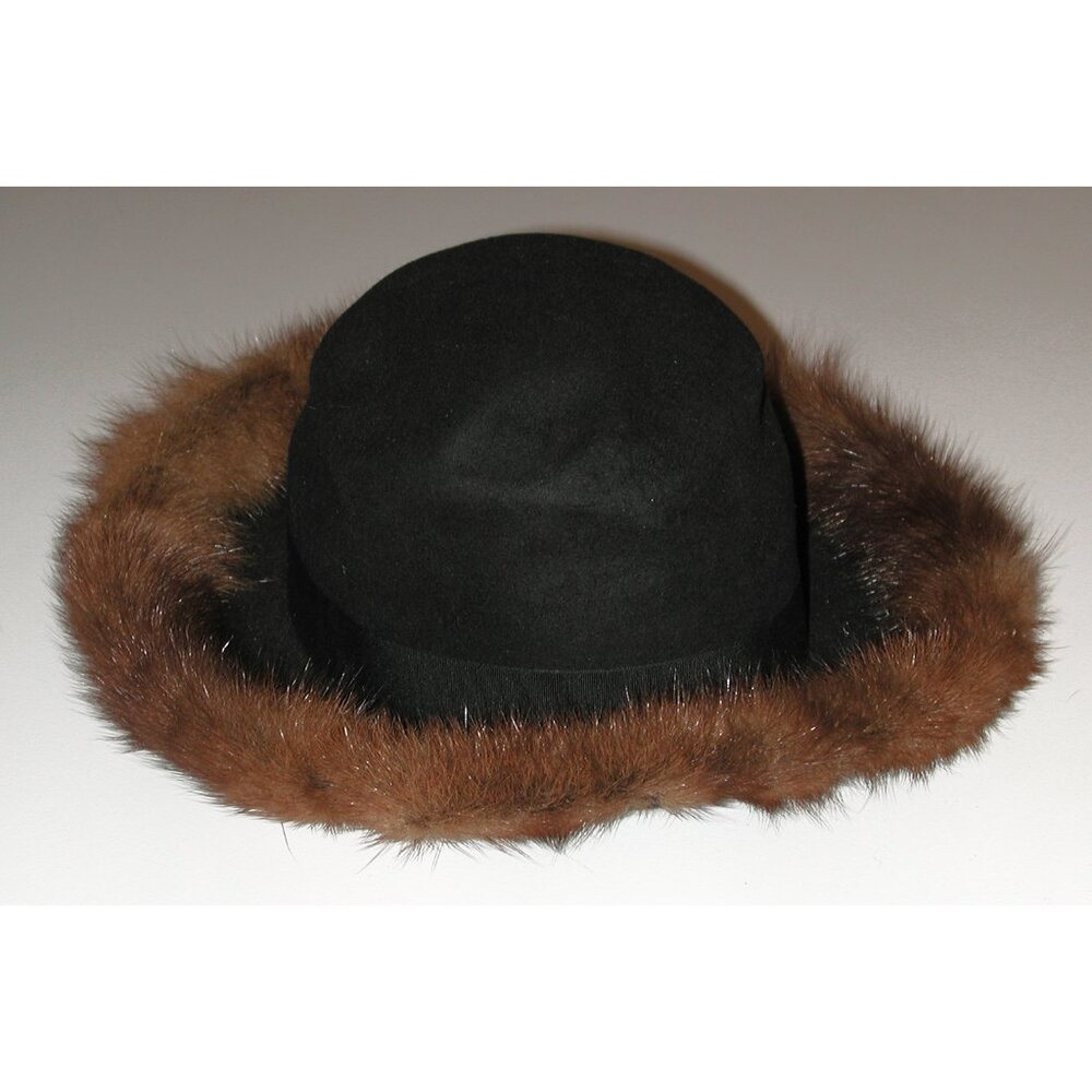 Capellerie Barbisio Hat 1950s Vintage - Fur, Felt & Leather